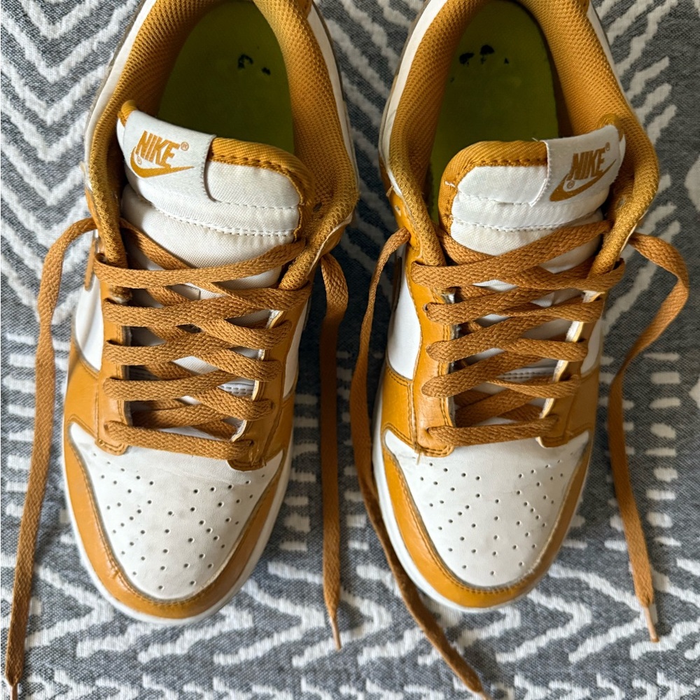 Nike Cream and mustard (swoosh) Sneakers